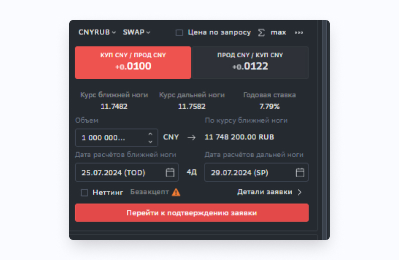 SberCIB Terminal: заявка на валютный своп. Деривативы в SberCIB Terminal. Как разместить деньги через валютный своп в терминале SberCIB. Управление валютным риском для бизнеса.